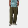Carhartt WIP SS24 Marv Pant Loose Fit Straight Leg Solid Color Square Label Zipper Casual Pants Men pants Army-Green I033129-1YS-06
