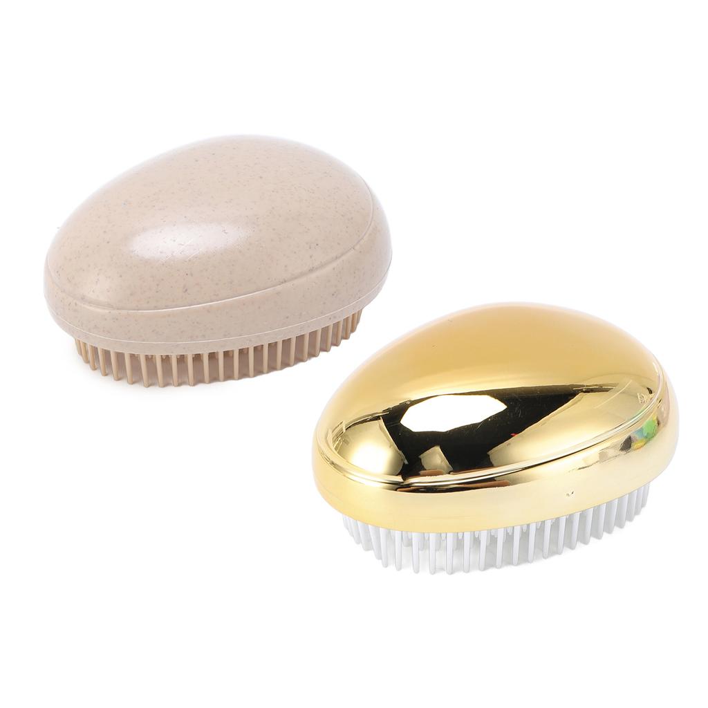 4PCS Egg Shape Hair Brush Plastic Knot Proof Multifunctional Massage Comb for Home and Office
