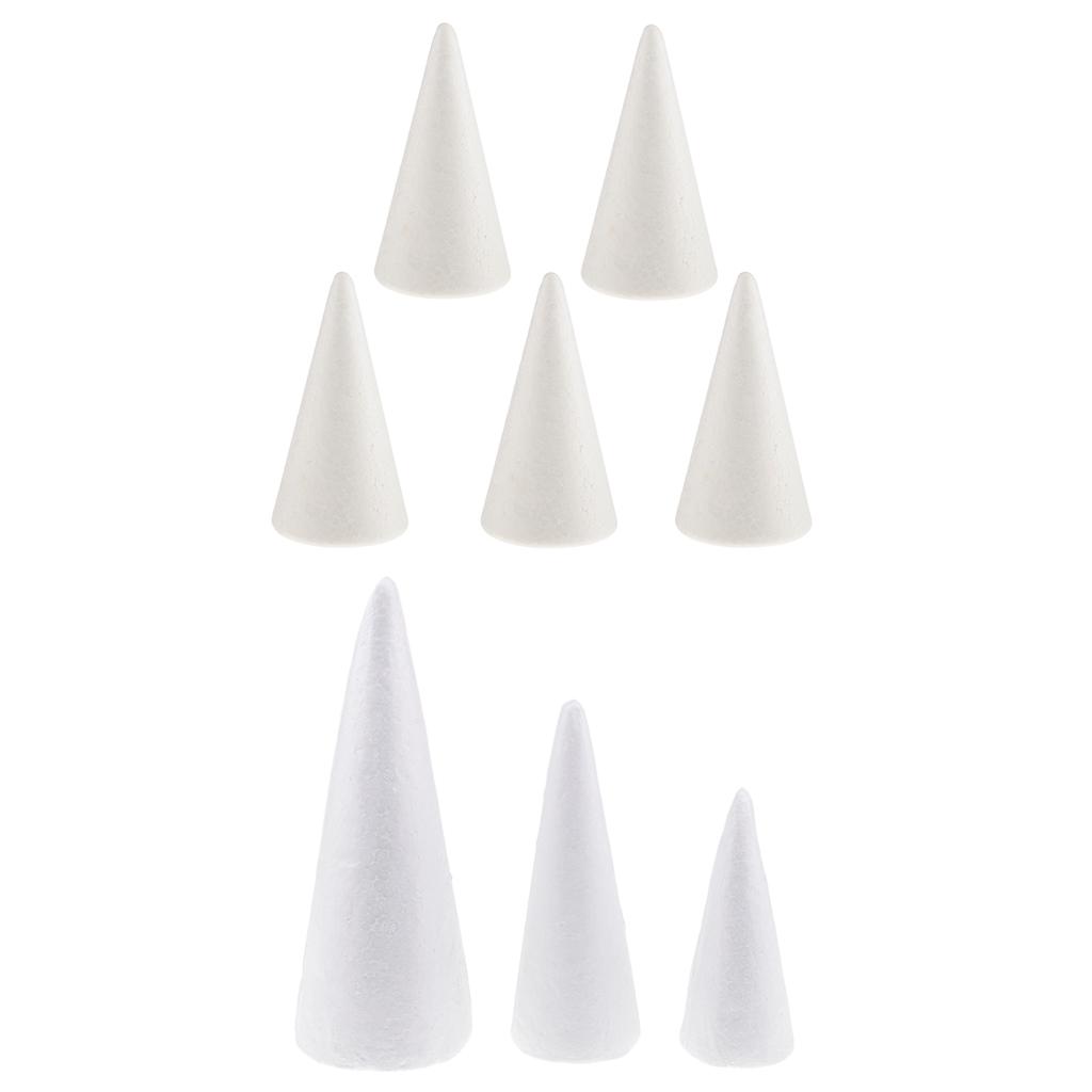 Buy 8 Pcs Cone Shaped Styrofoam Foam Ornaments for Handmade DIY ...