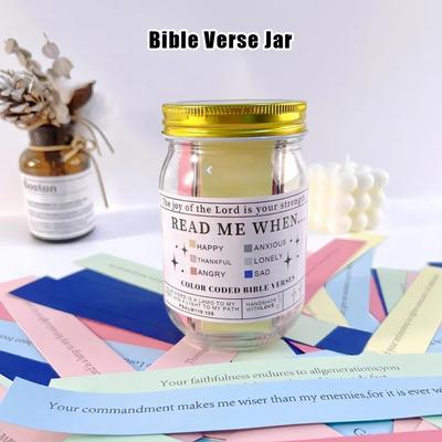 Barattolo Versetti Biblici Colorati Barattolo Scritture Colorate Barattolo Nuovi Biglietti Cristiani Tirare Su Gli Amici