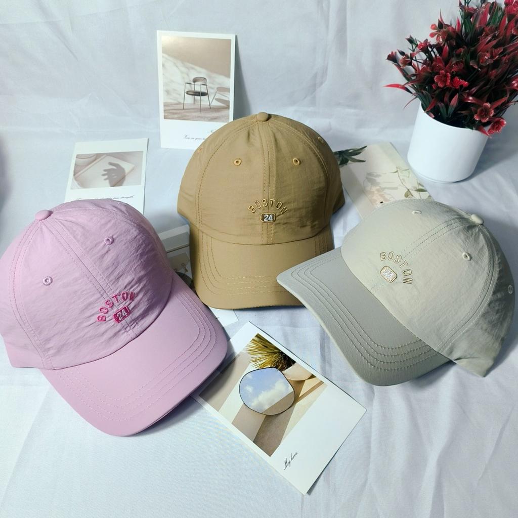 Spring and summer ins wind quick-drying peaked cap soft top casual letters thin baseball cap shading and sun protection
