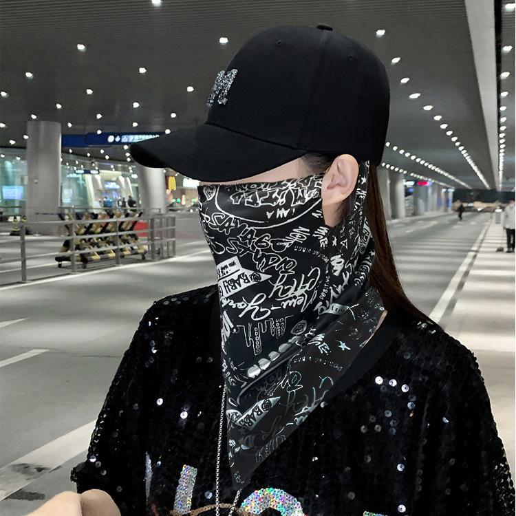 Radfahren Ohr Sonnenschutz Maske Outdoor Nackenschutz Radfahren Gesichtstuch Damen Motorrad Nacken Eis Seide Gesichtsmaske