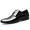 Men Shoes Formal Dress Shoe Black PU Leather Shoes Men Lace Up Point Toe Business Casual Shoes for Men Wedding Party Office