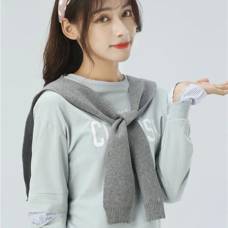 Women Striped Fake Collar for Women Solid Detachable Collars Removable Shawl Sweater False Collars Cape Sholder with Sleeves