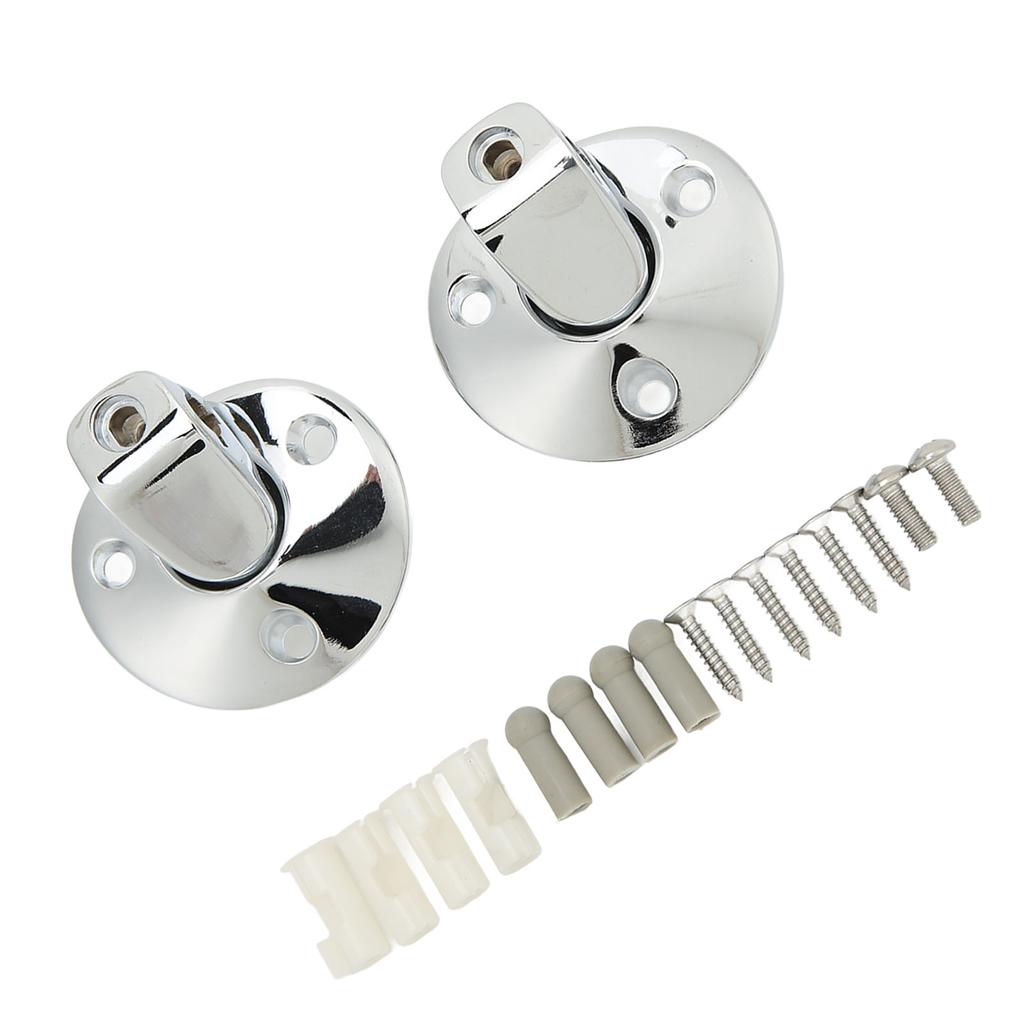 Car Sun Visor Support Brackets with Screw Bushing Chrome Plating Replacement for Camaro 1967‑1969