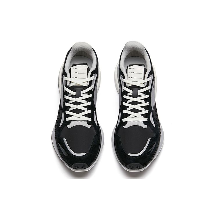 Anta Star Series C202 Durable Breathable Low-Top Running Shoes Women sneaker Black 122135580A-2