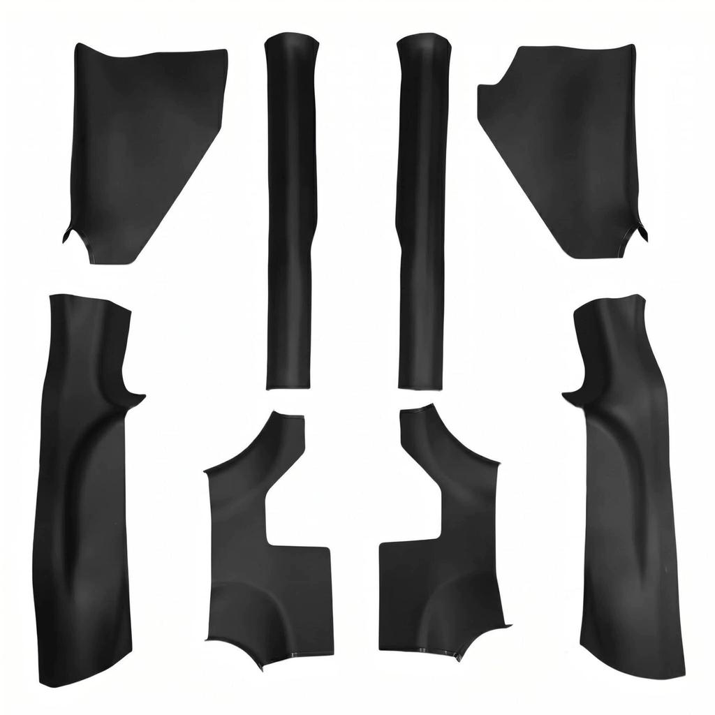 8PCS Door Sill Protector For Tesla Model YL 2026 Door Entry Guard Easy Clean TPE Material Black Model YL(6-seat) Accessories