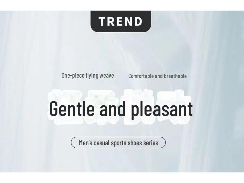 Chaussures de course en maille respirante de nouveau style pour hommes - Semelle souple, surface tissée volante, décontractées et confortables.