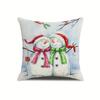 Christmas Snowman Cushion Cover - Decorative Options for Car or Sofa