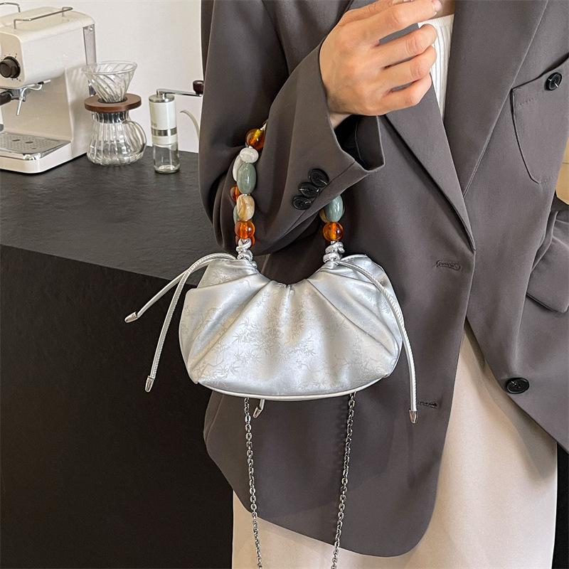 Ruffled cloud bag for women casual crossbody bag sweet bag fluffy shoulder bag folded