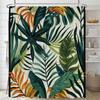 Green Plant Leaf Vines Flower Shower Curtain Print Modern Nordic Leaves Polyster Home Decor Bathroom Curtain With Hooks