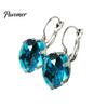Small Face Effect Earrings 1 Pair Cubic Zirconia Drop Dangle for Women, Faux Modern Minimalist Jewelry Girls Crystal Hoop Levelback Earrings, Sparkly