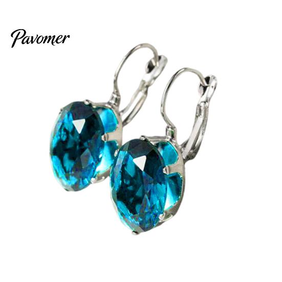 Small Face Effect Earrings 1 Pair Cubic Zirconia Drop Dangle for Women, Faux Modern Minimalist Jewelry Girls Crystal Hoop Levelback Earrings, Sparkly
