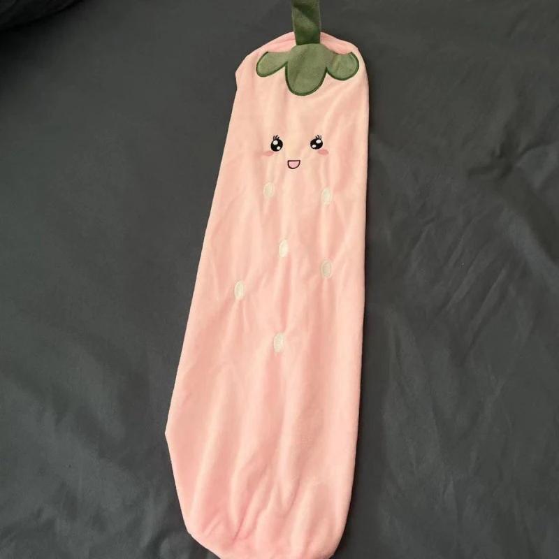 Cylindrical Pillowcase Cute Fruits Soft Long Pillow Case Neck Bolster Cushion Cover Sofa Backrest Home Decor Waist Cushion Cover