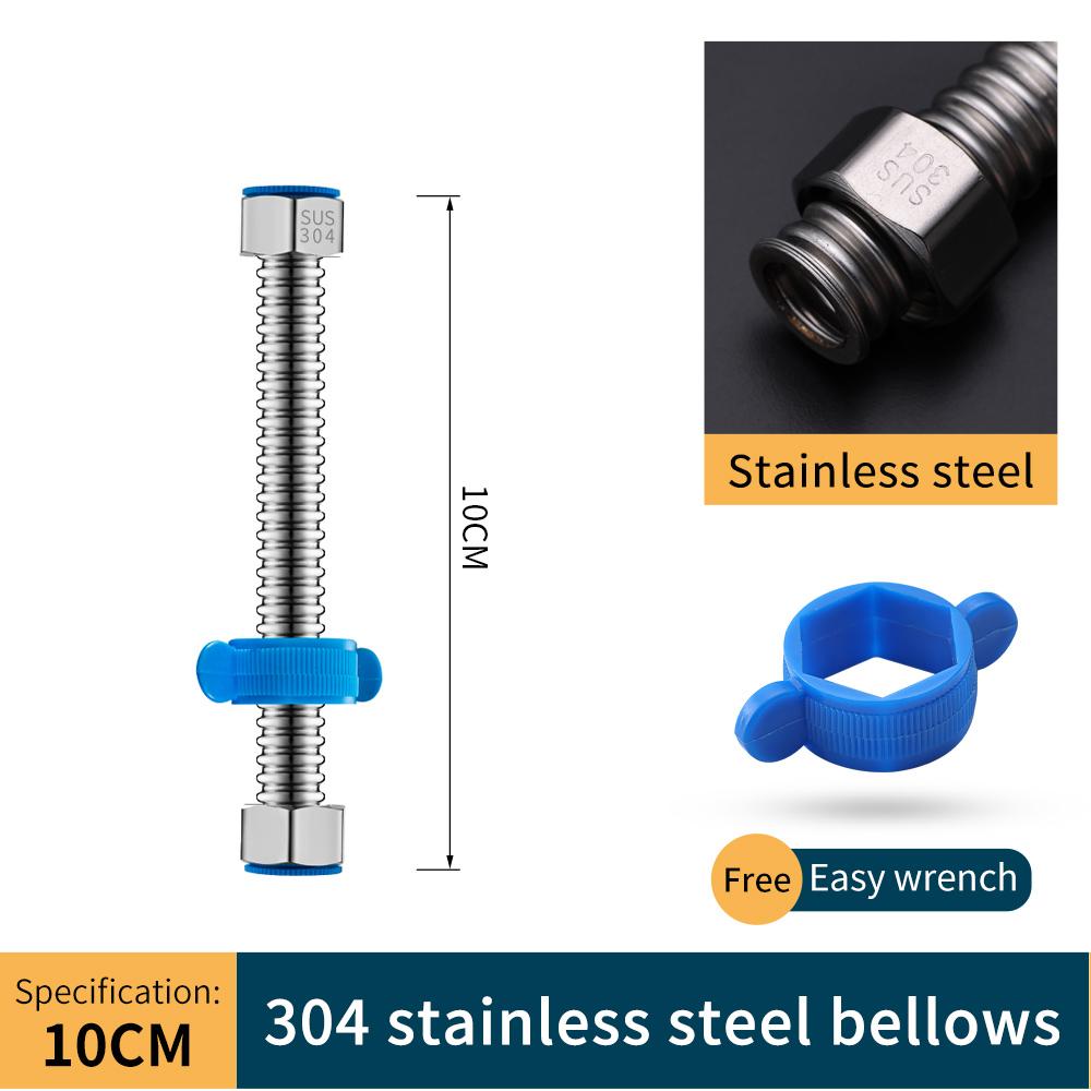 

304 stainless steel bellows 4 Separate home water heater metal hose inlet pipe Hot and cold household stainless steel water pipe