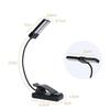 Durable Black LED Clip Light USB Rechargeable With 18 Lights Music Stand Light Portable Music Sheet Lamp Bedroom