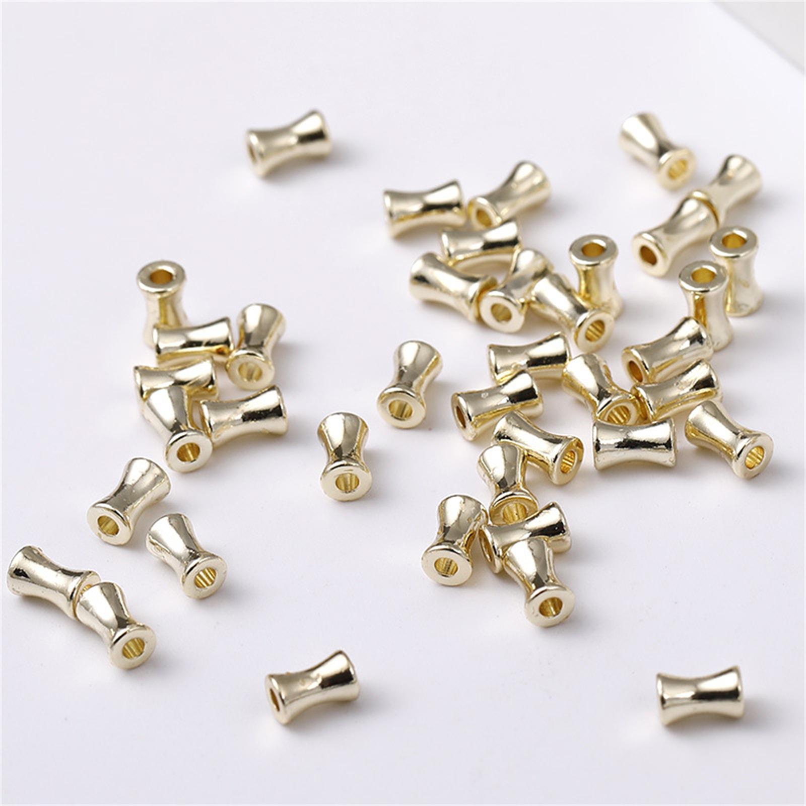 

10/20Pcs Brass Beads For DIY Jewelry Making Bamboo-shaped Loose Spacer Handmade Bracelet Necklace Accessories Findings 10pcs