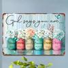 Retro Metal Tin Sign Farmhouse Wall Art Living Room Balcony Decor