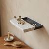 Plastic Floating Wall Mount Shelf Slide Open Display Rack with Drawer  Entryway