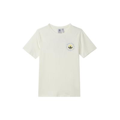 adidas Koszulka damska casual z okrągłym dekoltem z logo Originals Biała IR7473