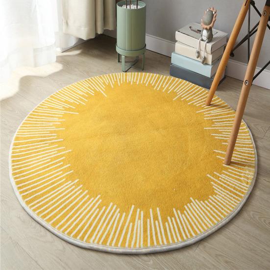 Boho Round Rugs - 2Ft Washable Non-Slip Small Round Area Rug Throw
