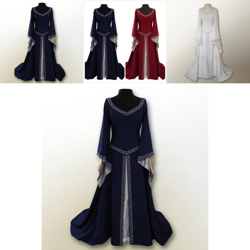 Beautifully Crafted Vintage Style Medieval Renaissance Women's Gown Dress For Special Occasions