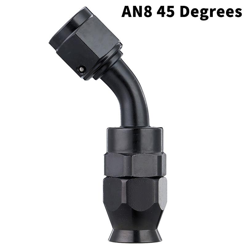 0-180 Degree An4 An6 An8 An10 Car Hose End Fitting Hose Adapter For Swivel Oil Fuel Line Aluminium Alloy