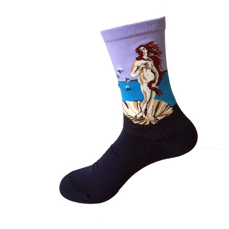 Cotton Socks Men Starry Night Winter Retro Women Personality Art Van Gogh Socks Oil Painting Socks Funny Happy Socks Male Socken