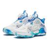 Anta Kids Asymmetrical Comfortable Versatile Non-Slip Wear-Resistant Breathable Low-Top Basketball Shoes Kids Sneaker White Blue 312439951-1