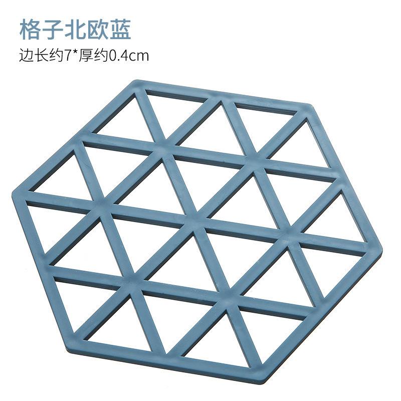 High Temperature Resistant Silicone Heat Insulation Mat Hexagonal Non Slip Trivet Protective Pad for Kitchen Table Hot Pot Pan Holder