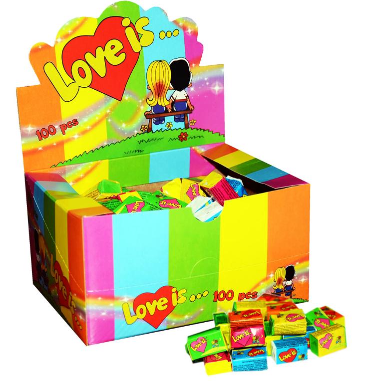 Love is fruitmix kauwgom 100 stuks veelkleurig