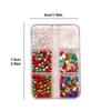 Christmas Red/Green Pearl Nail Rhinestone Mixed Size Pearlescent Colorful Beads Nali Charms Christmas Manicure Jewelry
