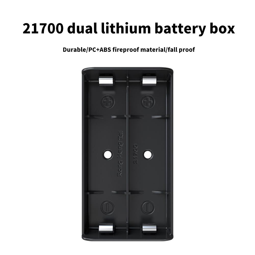 18650/21700 Battery Case 1/2/3/4 Section Battery Holder PC+ABS Fireproof Material DIY Power Bank Accessory Box Contains Shrapnel
