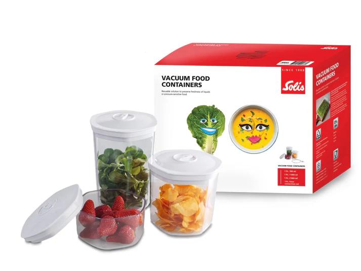 Solis vacuum packaging containers 3 pcs transparent