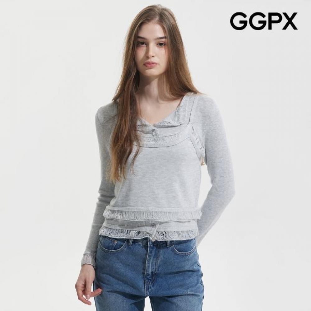 Ggpx New York Sleeveless Set Button Cardigan  Gq3st012f blacks/F