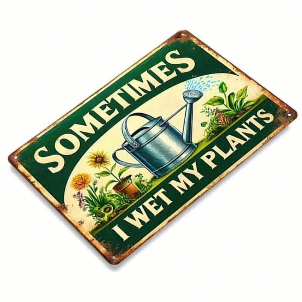 Vintage Metal Sign Garden Wall Decor Weather Resistant Yard Art Home