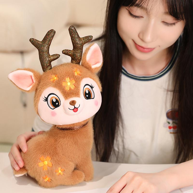 Cute And Charming Deer Plush Toy Doll 19-40cm Stuffed Sika Deer Plush Pendant Designed for Girls Children Home Decor Xmas Birth Date Present