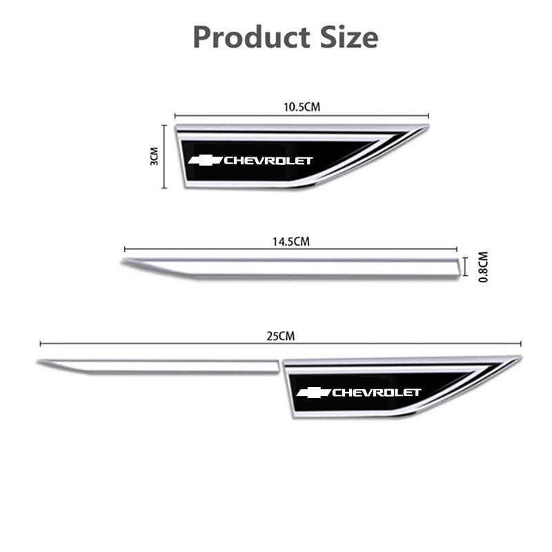 3D Metall Auto Blatt Brett Seitenaufkleber Auto Tür Aufkleber Karosserie Dekoratives Blatt Aufkleber Für Chevrolet Cruze Spark SS Z71 Onix Captiva