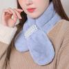 83x13cm Thickened Warmth Scarf Comfortable Pearl Design Fur Collar Solid Color Accessories Neckband Versatile Multi-Color