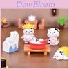 Adorable Cartoon Cow Resin Figurine For Diy Fairy Gardens And Terrariums