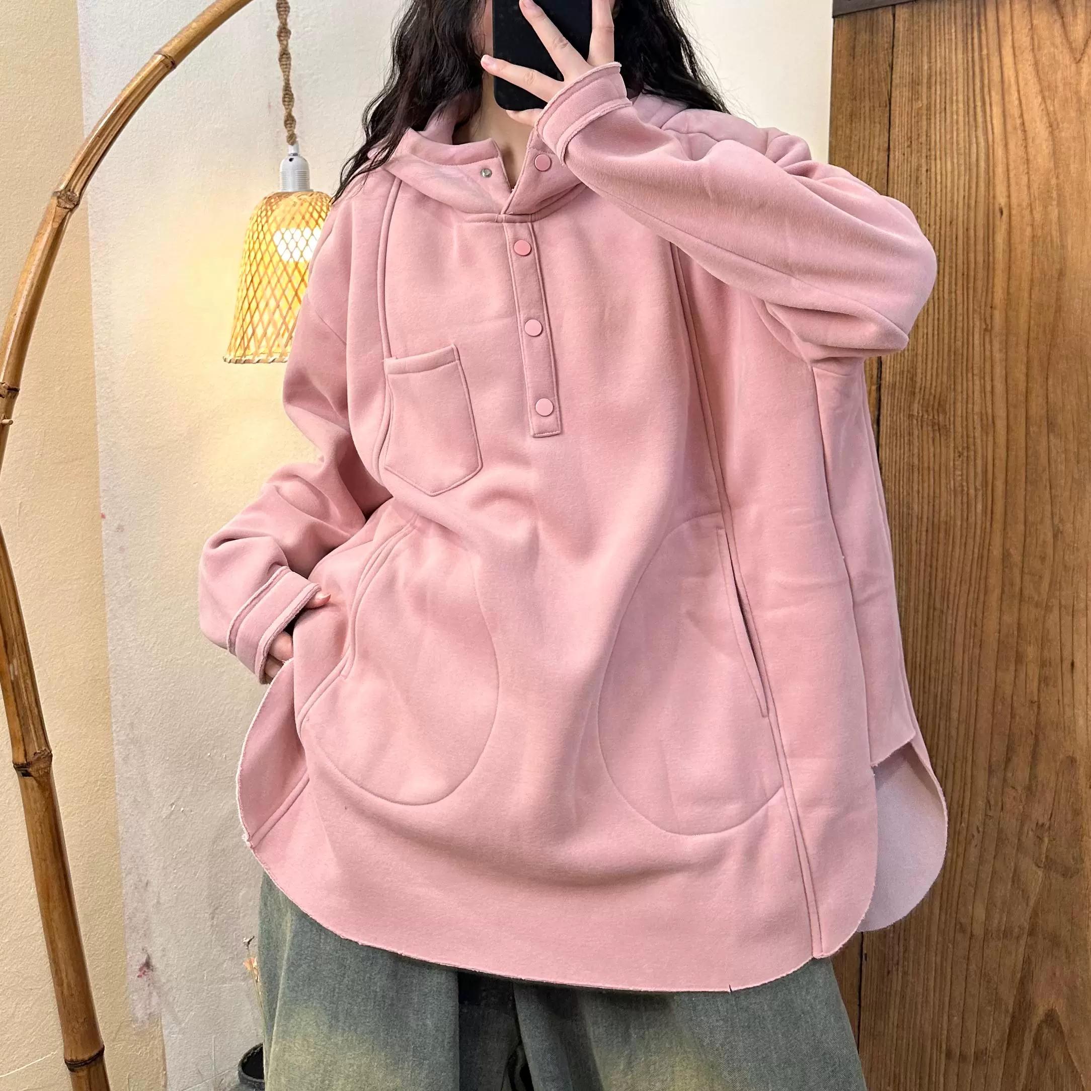 

Dimanaf 2024 Женская свободная толстовка больших размеров с длинным рукавом, новая осенняя толстовка с капюшоном, повседневные топы, футболки, розовая рубашка, футболка One Size красный