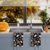 XCHI Halloween Spooky Ghost Black Kitchen Towels Dish Towels 18x26 Inch Home Kitchen Decorations Hand Towels Set of 2 Drying Dishcloth