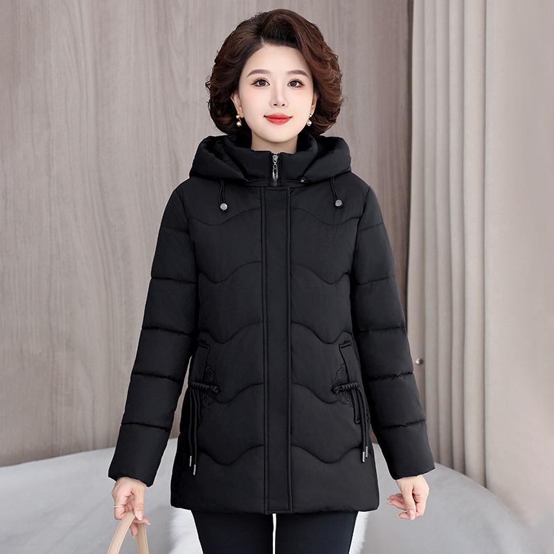 Winter padded jacket 2025 winter new middle-aged and elderly women's autumn and winter cotton jacket short plus-size padded jacket
