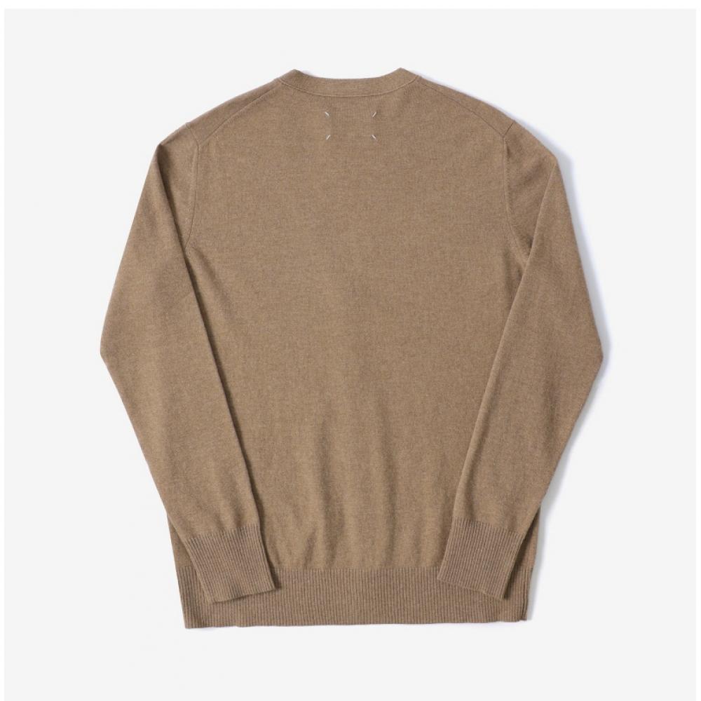 MaiSon Margiela S50ha1059 S17993 124m Stitched V Neck Wool Men S Cardigan