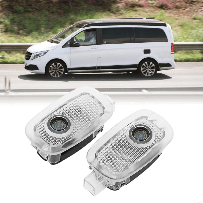 2025 New Pack Of 2 Car Projector Door Welcome Lights For S Class W221 Models Waterproof Easy Installation Plug And Play