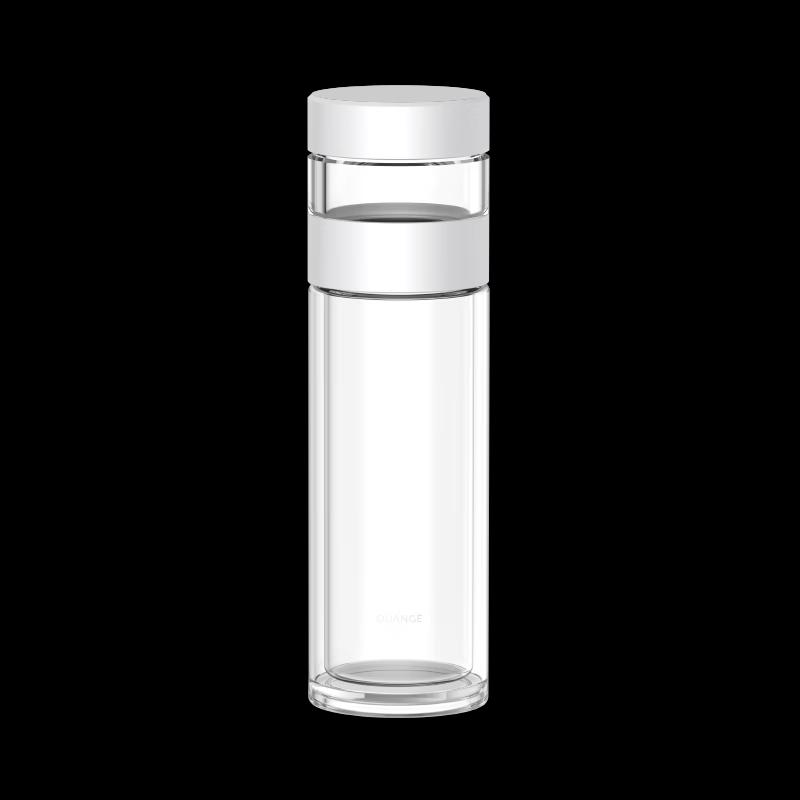 QUANGE Double-Layer Borosilicate Tea Infuser Glass Mug