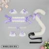 Süßes Lolita Haaraccessoires Set Katzenohren-Haarreif Mit Schleifenclip Handgefertigtes Stoff-Haarband Anime Convention