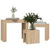 Vidaxl Nesting Tables, 3 Pcs, Sonoma Oak