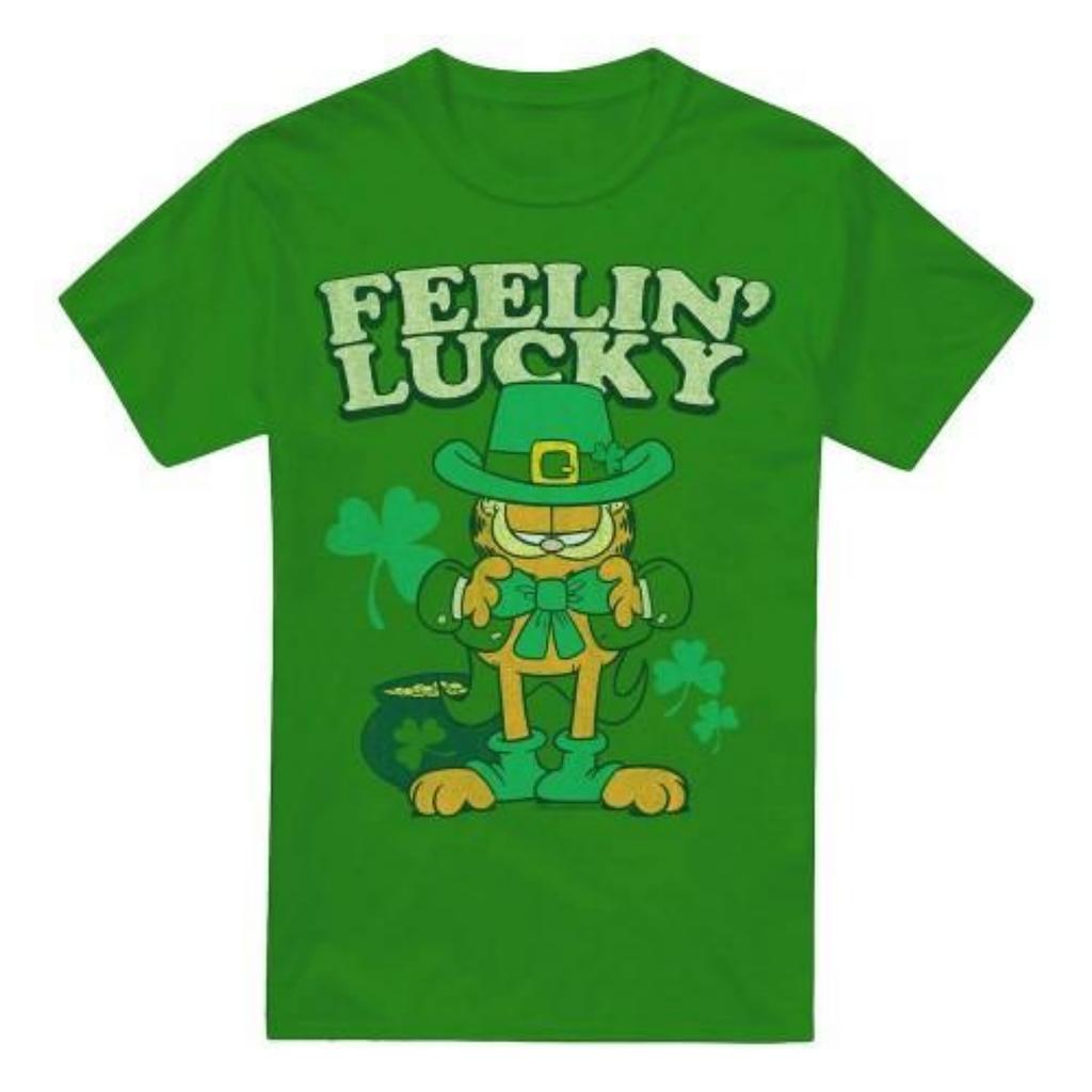 Garfield Mens Feelin Lucky T-Shirt