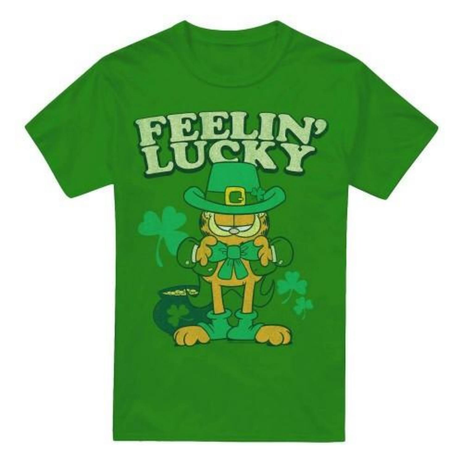 Garfield Mens Feelin Lucky T-Shirt S